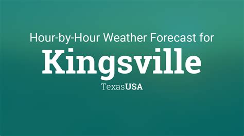 Kingsville tx weather hourly. Things To Know About Kingsville tx weather hourly. 